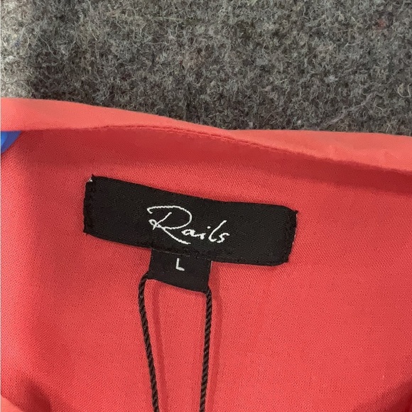 NWT Rails Yvette Cutout Organic Cotton Blend Midi Dress in Pink Size Large - Picture 9 of 9